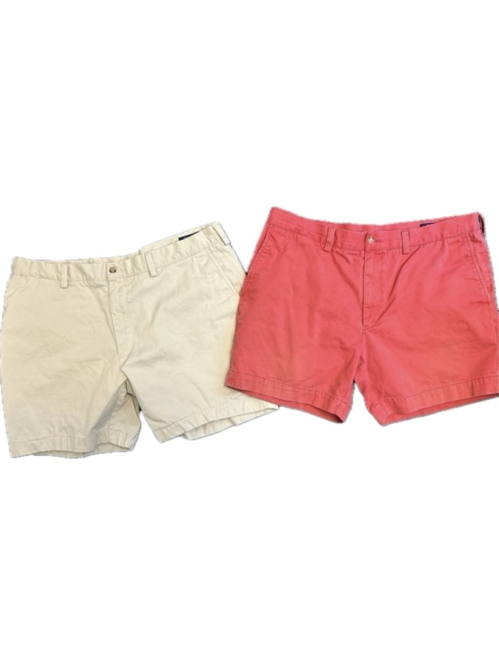 Bundle of 2 Polo Ralph Lauren Men’s Khaki Shorts Size Waist 38